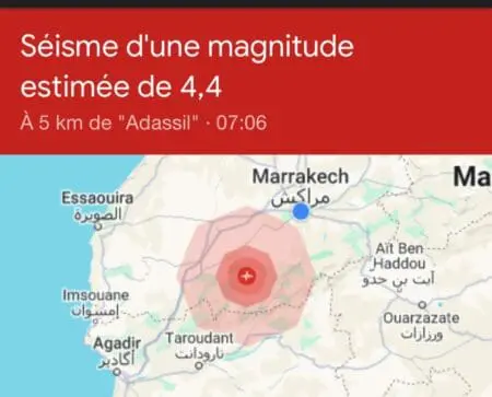 هزة أرضية جديدة تضرب مناطق بجهة مراكش أسفي