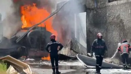 انفجار شاحنة للفيول بطنجة وإصابة 7 أشخاص