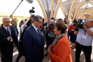 مصادر : البنك الدولي يربط تمويل الحماية الاجتماعية بإصلاح صندوق المقاصة رئيس الحكومة عزيز أخنوش وكريستالينا غورغييفا، مدير عام صندوق النقد الدولي (أرشيف)
