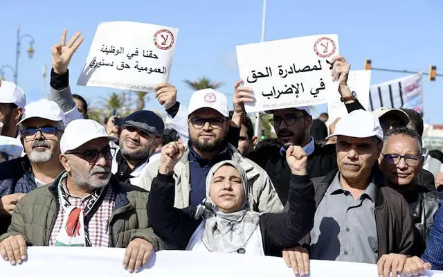 مشروع قانون الإضراب..النقابات تطالب بسحبه وتلوح بالنزول للشارع و خوض إضراب عام