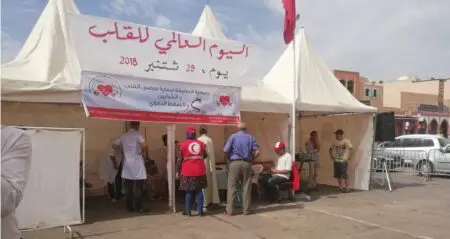 جمعية لمرضى القلب تندد باستغلال حزب سياسي لإحدى حملاتها الطبية صورة من نشاط طبي سابق للجمعية (أرشيف )