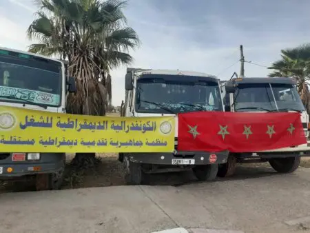 مهنيّو الشاحنات بالصويرة يرفعون مطالبهم في نداء فاتح ماي
