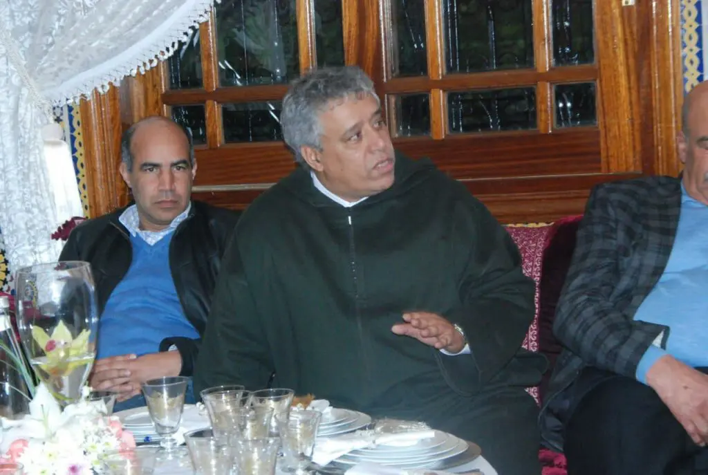 اتهامات لمجلس مولاي رشيد بـ”هدر المال العام” عبر تنظيم مهرجان التبوريدة محمد اجبيل رئيس مجلس مقاطعة مولاي رشيد عن حزبالاصالة والمعاصرة والى جانبه "هشام صابيري" القيادي في الحزب نفسه