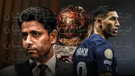 غضب مغربي بعد تجاهل الخليفي لحكيمي في سباق الكرة الذهبية