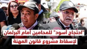 “احتجاج أسود” للمحامين أمام البرلمان لإسقاط مشروع قانون المهنة